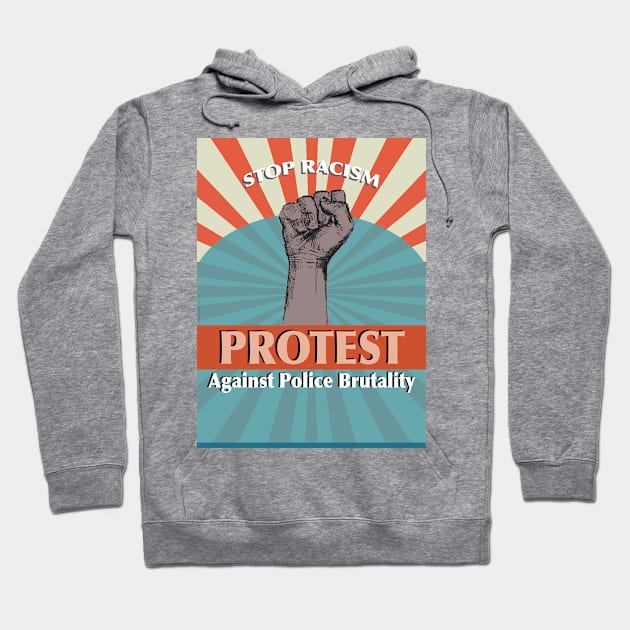 Stop Racism_protest Against Police Brutality. Hoodie by FanitsaArt